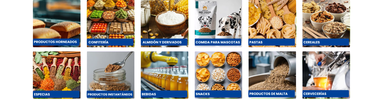 Industrias alimentarias para las que zeppelin ofrece sistemas de producción adecuados para cada tipo de producto 